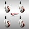 Service Caster 3 Inch 316SS Maroon Polyurethane Swivel 3/4 Inch Expanding Stem Caster Set SCC SCC-SS316EX20S314-PPUB-MRN-34-4 - alternate 4